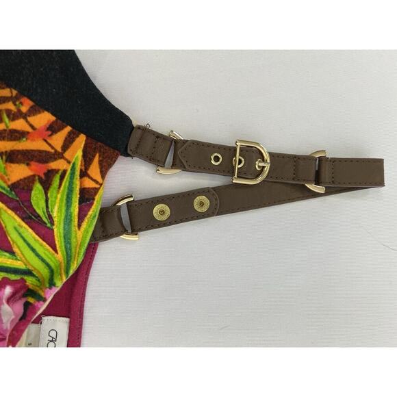 Vintage Y2K Cache Womens Baby Doll Dress Floral Hawaii Tropical Size S - Picture 11 of 16